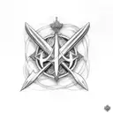 Trident tattoo design idea