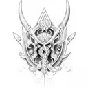 Trident tattoo design idea