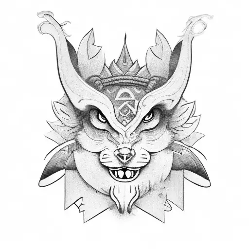 peruvian banner in a modern style tattoo design idea