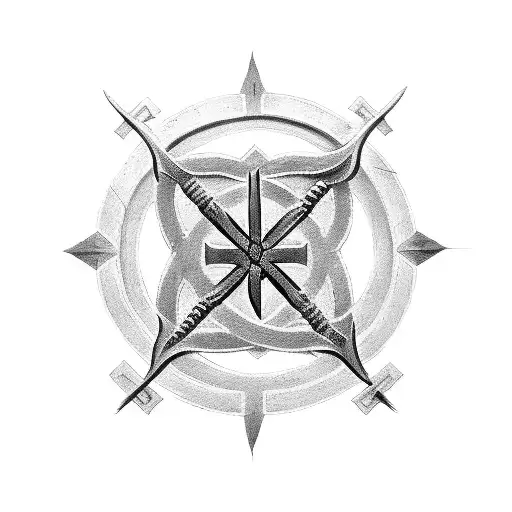 templar cross tattoo design idea