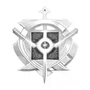 templar cross tattoo design idea