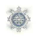 templar cross tattoo design idea