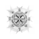 templar cross tattoo design idea