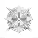 templar cross tattoo design idea