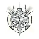 templar cross tattoo design idea