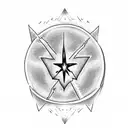 ziggy stardust lighting bolt and Prince symbol tattoo design idea