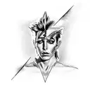 ziggy stardust lighting bolt and Prince symbol tattoo design idea