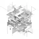 Mathematical formula transforming into geometric shapes tattoo design idea