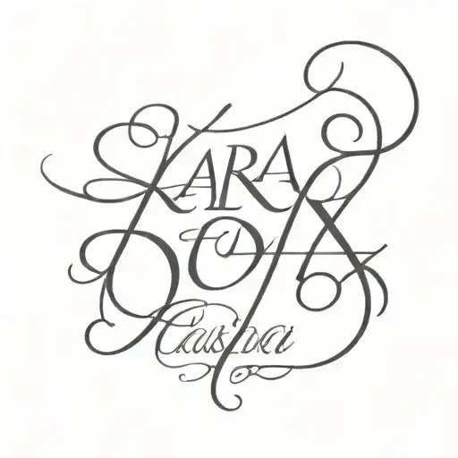 10th february 2009 in roman numerals with "Lara chelsea" under in cursive   tattoo design idea