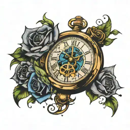 time heals all tattoo design idea