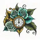 time heals all tattoo design idea