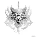 The Elder Scrolls warrior tattoo design idea