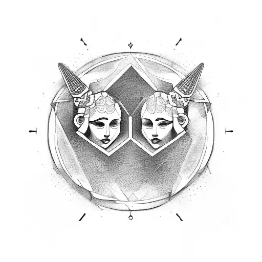 Gemini and Virgo Love at 06.11 tattoo design idea