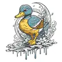 call duck tattoo design idea