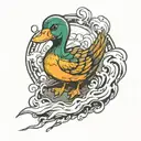 call duck tattoo design idea