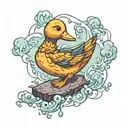 call duck tattoo design idea