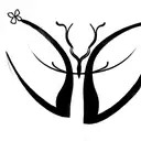 tattoo sketch in the style of thin lines, minimalism and detailing. the object can be an insect, a branch, a wild flower tattoo design idea