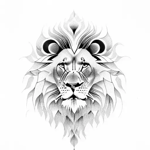 half lion half eagle tattoo design idea