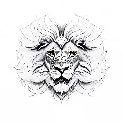 half lion half eagle tattoo design idea