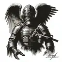 archangel firefighter  tattoo design idea