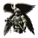 archangel firefighter  tattoo design idea