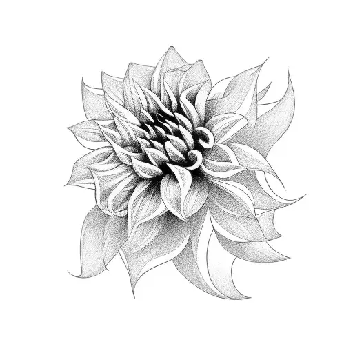dahlia tattoo design idea