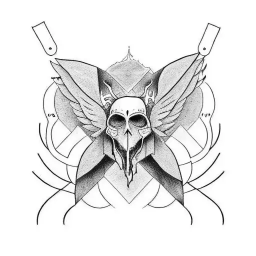 bad omens songs inspired tattoo design idea