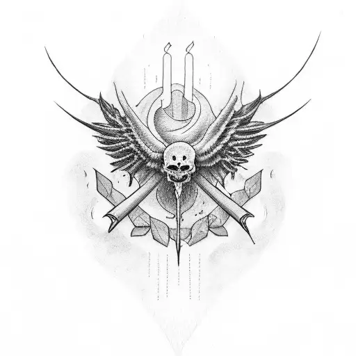 bad omens songs inspired tattoo design idea