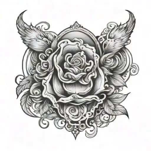 tattoo the goes around the knee cap tattoo design idea