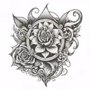 tattoo the goes around the knee cap tattoo design idea