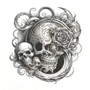 tattoo the goes around the knee cap tattoo design idea
