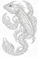 scorpio fish crab aquarius tattoo design idea