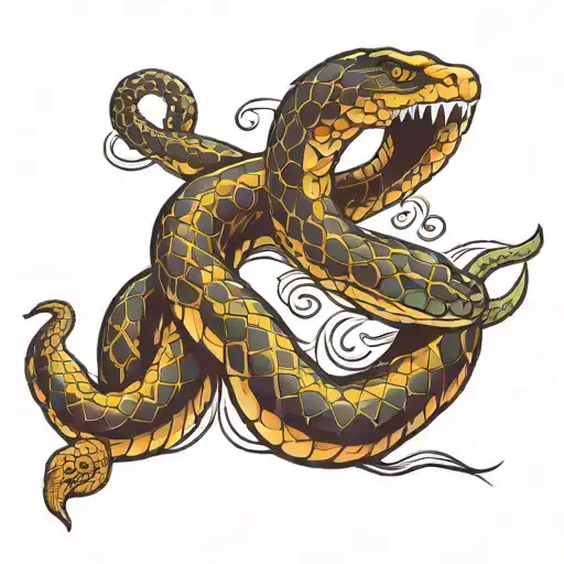 HERCULES SNAKE tattoo design idea