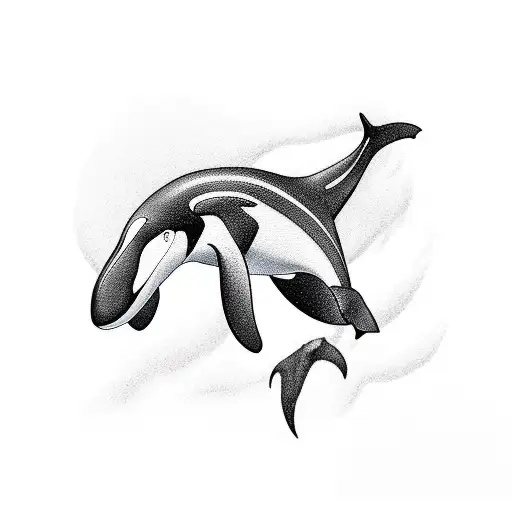 killer whale tattoo design idea