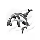 killer whale tattoo design idea