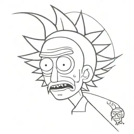 rick and morty tattoo design idea