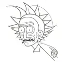 rick and morty tattoo design idea