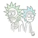 rick and morty tattoo design idea