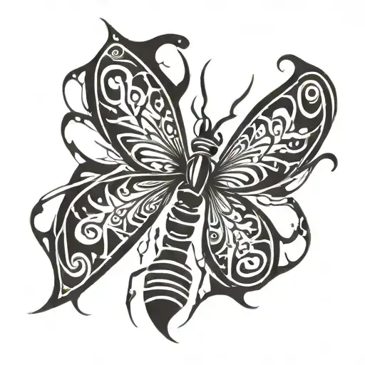 flying ants tattoo design idea