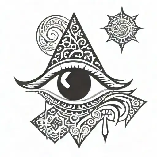 eye and eyebrow which made words tattoo design idea