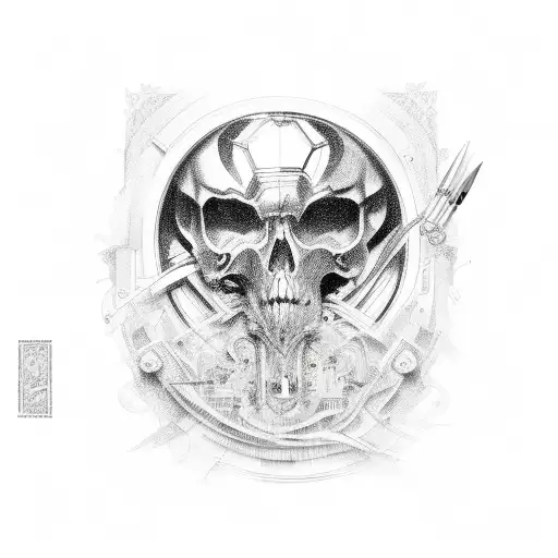 chrome heart tattoo design idea