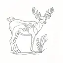 I would like to represent in my tattoo my son Marceau My daughter Calie and my love for animals and nature tattoo design idea