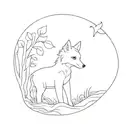 I would like to represent in my tattoo my son Marceau My daughter Calie and my love for animals and nature tattoo design idea