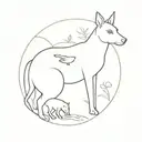 I would like to represent in my tattoo my son Marceau My daughter Calie and my love for animals and nature tattoo design idea