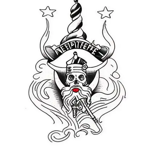 neptune tattoo design idea