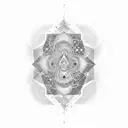 This combines elements of vibration by, music, energy, soul, and karma into a cohesive-visually appealing composition tattoo design idea