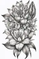 tulip and lily tattoo design idea