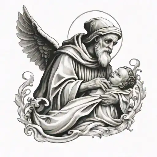 Saint Anthony tattoo design idea