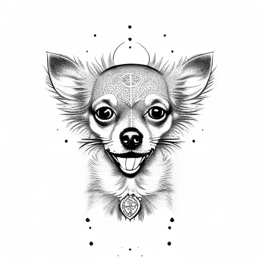 Chihuahua  tattoo design idea