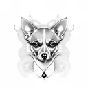 Chihuahua  tattoo design idea